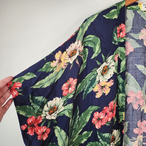 Aritzia Sunday Best Aitken Kimono S/M Floral Open Front Longline Boho Flowy - Picture 6 of 10